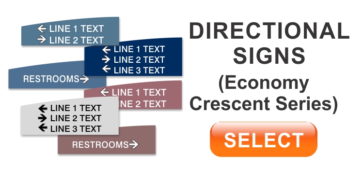 crescent economy directional sign